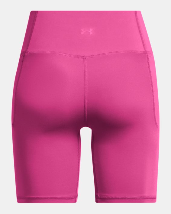 Pantalón corto de ciclismo UA Meridian de 18 cm para mujer, Pink, pdpMainDesktop image number 5